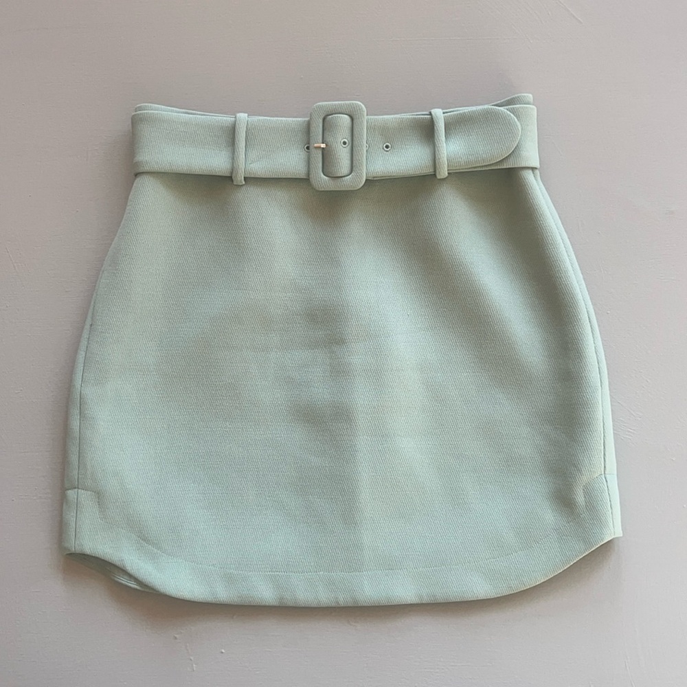 & Other Stories Thick mini skirt sz 6 sage green
